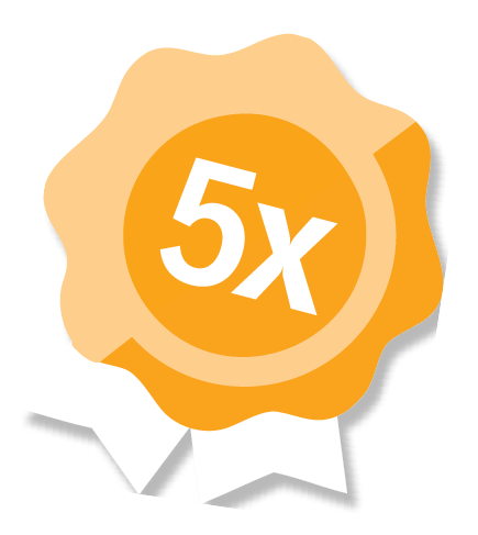 5x award winner